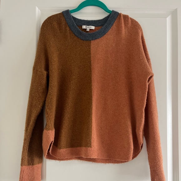 Madewell Westlake Color-block Long Sleeve Pullover Sweater Size Small - Picture 6 of 11